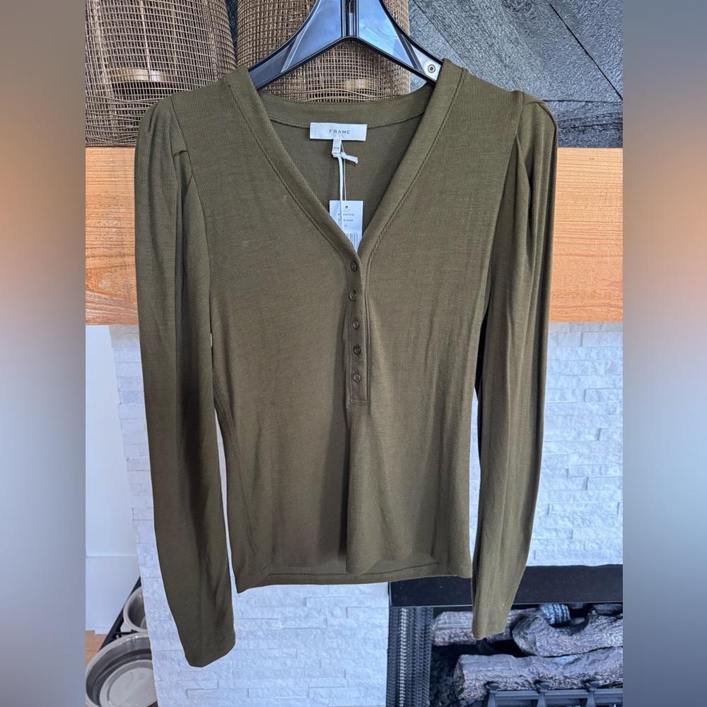 Frame Denim Olive Green shirt